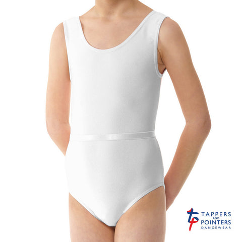 Tappers And Pointers Sleeveless Plain Leotard With Belt