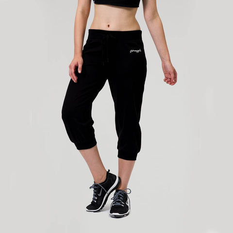 Pineapple Crop Track Pants Black