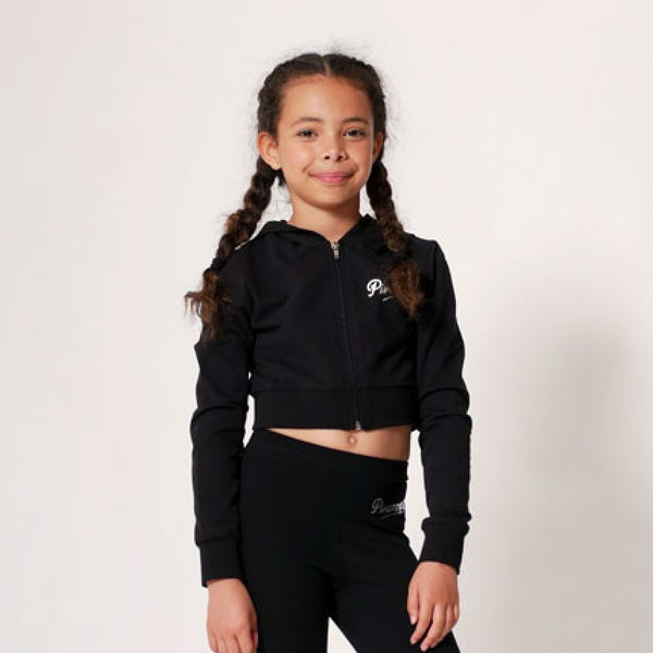 PINEAPPLE Dancewear Girls Dance Leggings with Pineapple Silver Stud Logo  Black