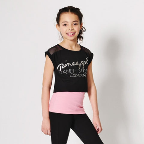 Pineapple Mesh Panel Pink Double Layer Top