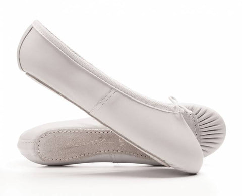 Katz White Leather Ballet Shoe