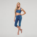 Pineapple Double Bra Top Blue