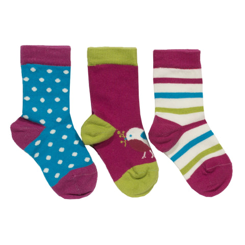 Kite 3 Pack Socks Robin