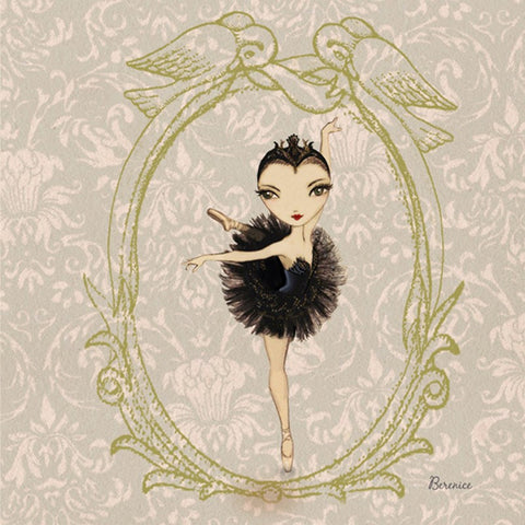Ballet Papier Greetings Card - Black Swan