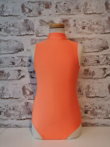 Orange turtleneck bodysuit deals