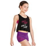 KAIA BY BLOCH BLACK OPEN MESH TOP "DON'T STOP WON'T STOP" KA008T. TONBRIDGE DANCEWEAR 