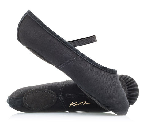 Katz Black Canvas Ballet Shoe
