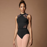 Mirella Wild Bloom High Neck Zip Leotard