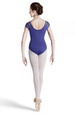 Mirella Stripe Lace Cap Sleeve Leotard