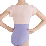 Mirella Crinkle Mesh Mock Wrap Top
