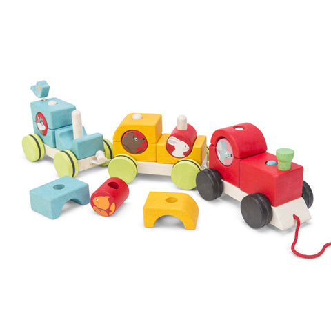 LE TOY VAN Petilou Stacking Train "Woodland Express"