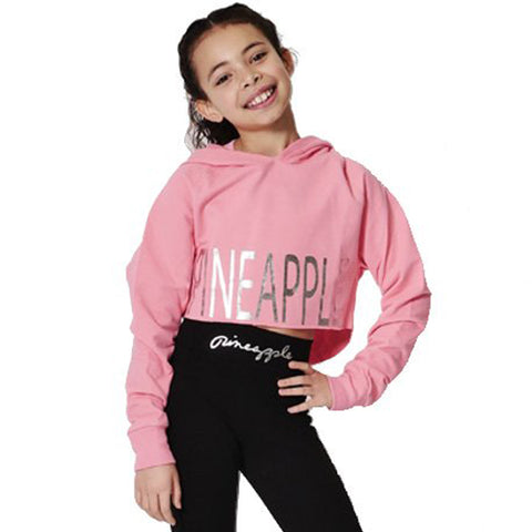 Pineapple Pink Crop Hoodie