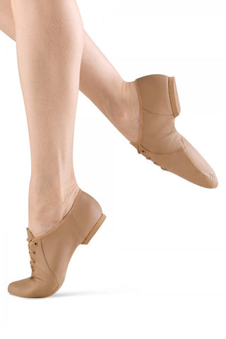 Bloch Tan Lace-up Split Sole Jazz Shoe