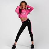 Pineapple Crop Hoodie Pink