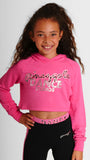 Pineapple Crop Hoodie Pink