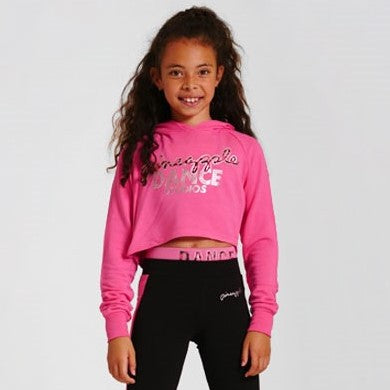 Pineapple Crop Hoodie Pink