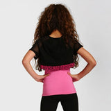 Pineapple Mesh Dance Double Layer Top