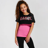 Pineapple Mesh Dance Double Layer Top