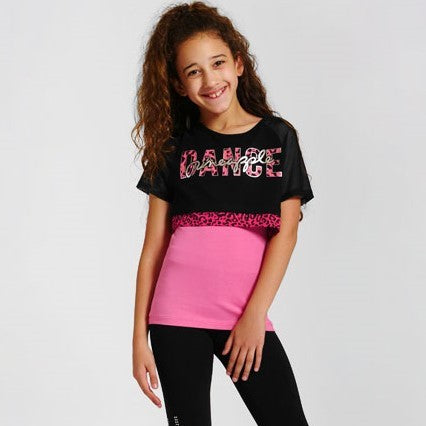 Pineapple Mesh Dance Double Layer Top