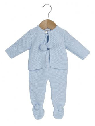 Knitted Pom Pom Top And Trouser