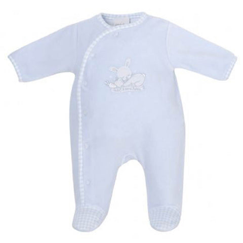 Sweet Dreams Bunny Velour Sleepsuit
