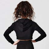 Pineapple Crop Hoodie Black