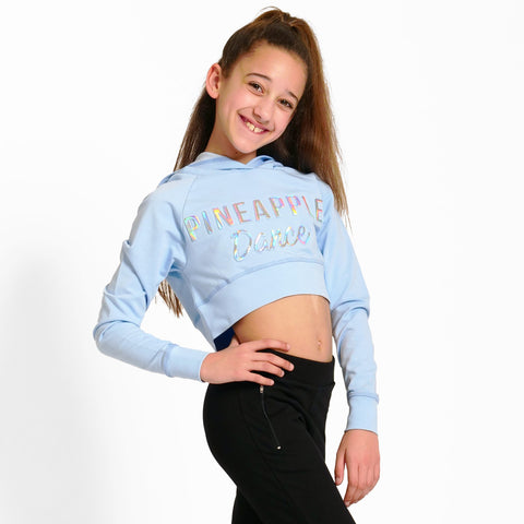 Pineapple Embossed Crop Hoodie